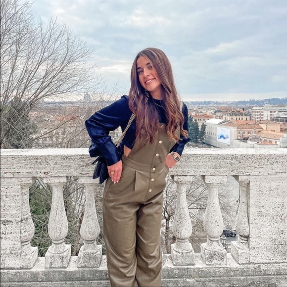 Zara FAUX LEATHER OVERALL - Picture 4 of 11